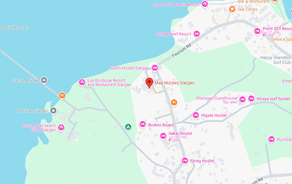 Map showing R546+QQ General Luna, Surigao del Norte, Philippines